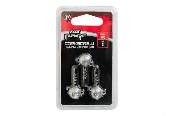 FOX RAGE Rage Corkscrew Jighead Round - Afbeelding 2